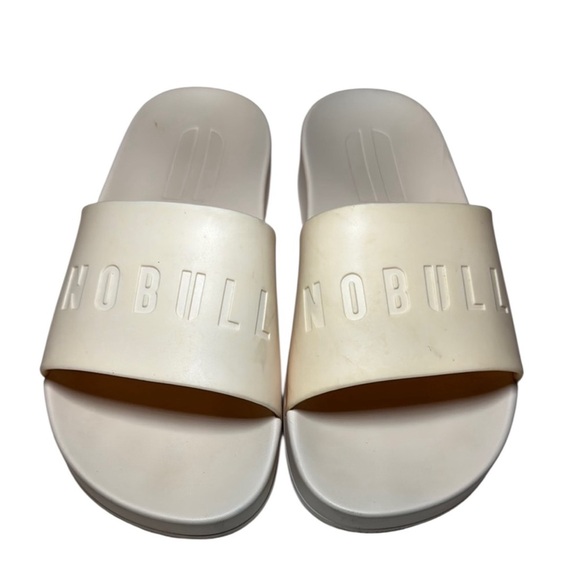 NOBULL Cream Slide Sandals Woman’s Size US 6.5 - Picture 1 of 9